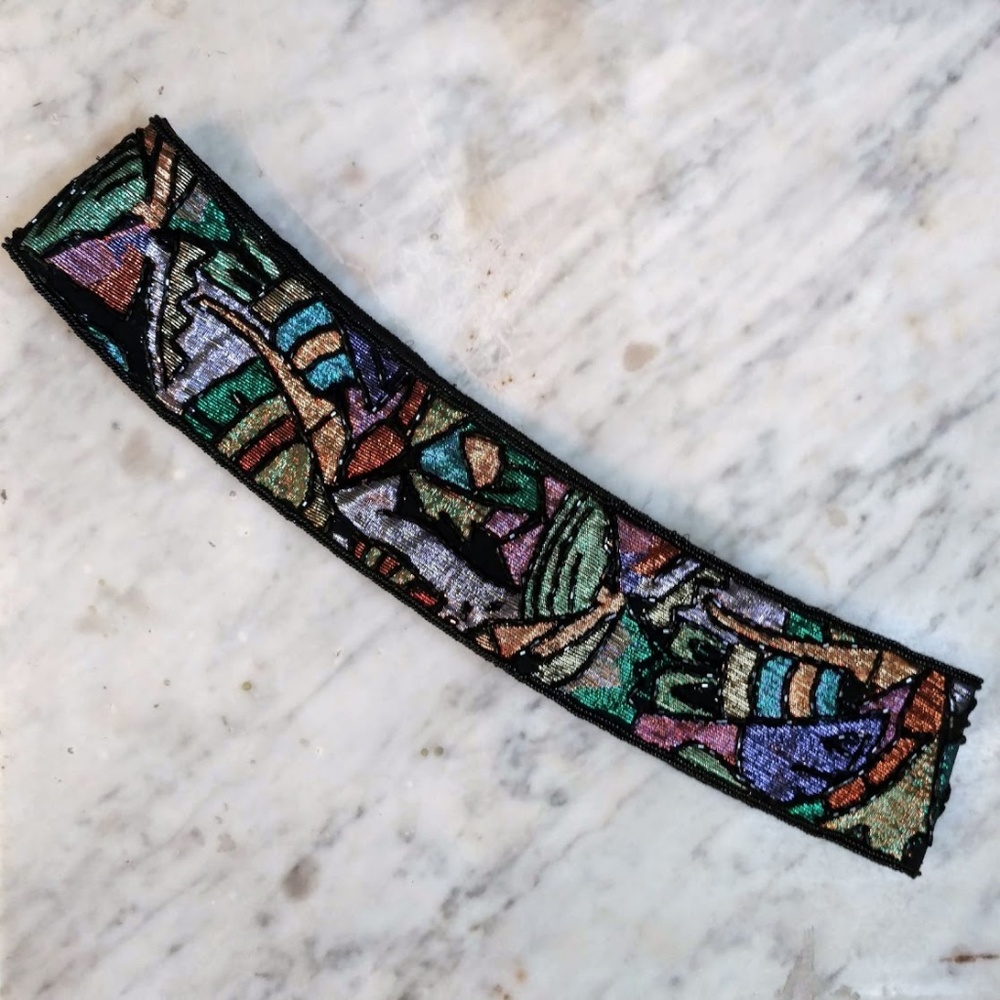 Vintage Rockstar Belt - Colorful Beadwork